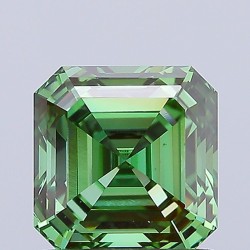Diament laboratoryjny o barwie fantazyjnej Asscher, 1.52ct, VVS2, Fancy Vivid Green, IGI LG731577435