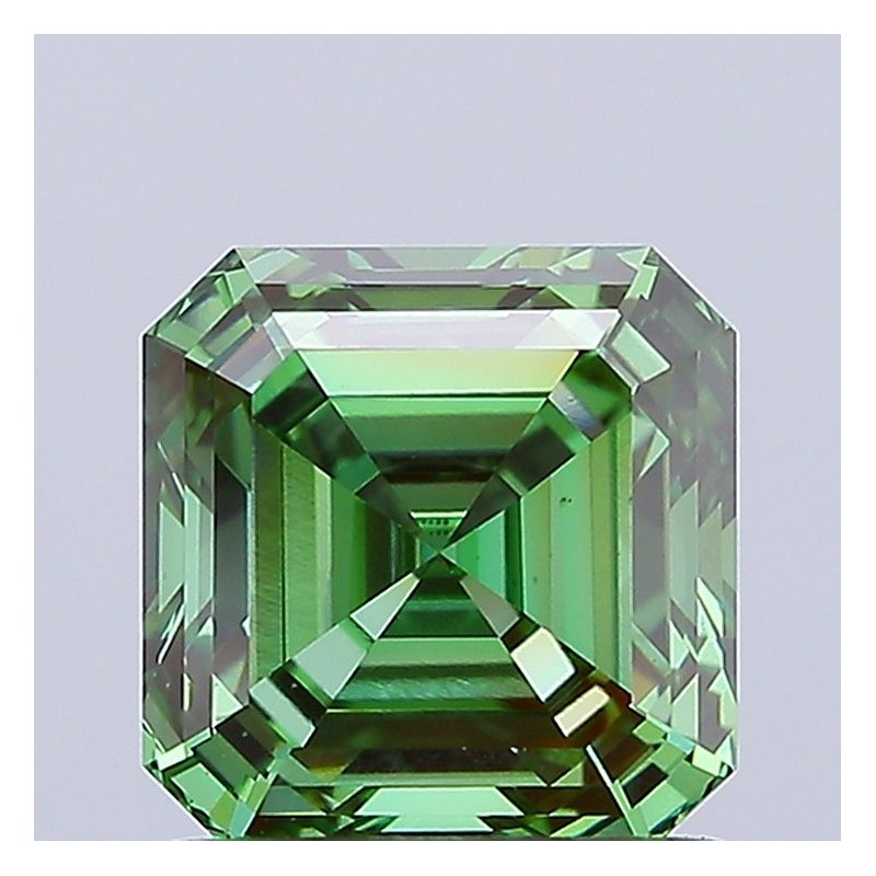 Diament laboratoryjny o barwie fantazyjnej Asscher, 1.52ct, VVS2, Fancy Vivid Green, IGI LG731577435