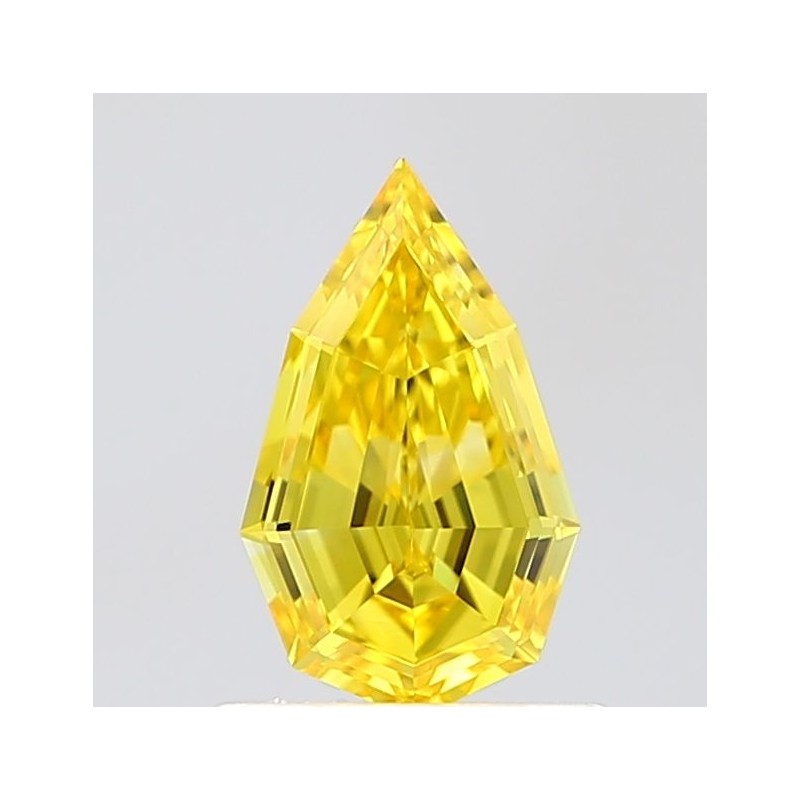 Diament laboratoryjny o barwie fantazyjnej szlif gruszkowy, 0.73ct, VVS2, Fancy Vivid Yellow, IGI LG704593587