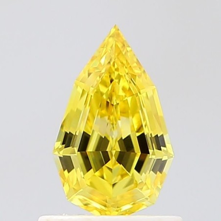 Diament laboratoryjny o barwie fantazyjnej szlif gruszkowy, 0.72ct, VVS1, Fancy Vivid Yellow, IGI LG704593588
