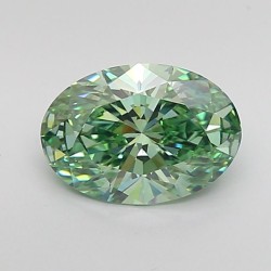 Diament laboratoryjny o barwie fantazyjnej szlif owalny, 1.76ct, VVS1, Fancy Vivid Green, IGI LG711529698