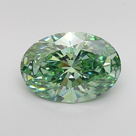 Diament laboratoryjny o barwie fantazyjnej szlif owalny, 1.76ct, VVS1, Fancy Vivid Green, IGI LG711529698