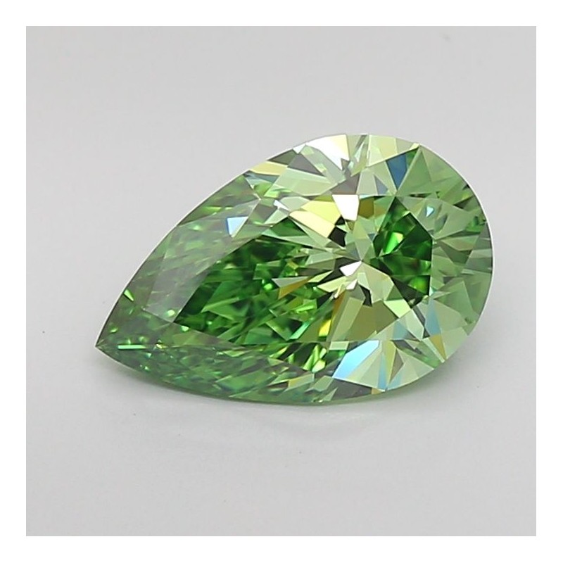 Diament laboratoryjny o barwie fantazyjnej szlif gruszkowy, 2.01ct, VVS1, Fancy Vivid Green, IGI LG707503813