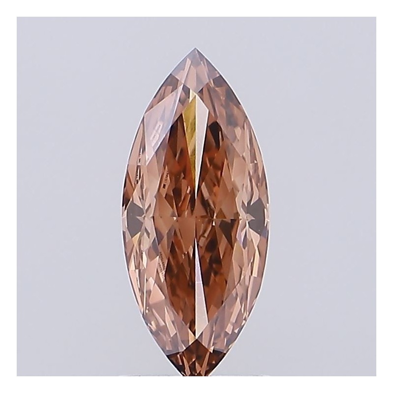 Diament laboratoryjny o barwie fantazyjnej markiza, 1.66ct, VVS1, Fancy Brown, IGI LG724575494