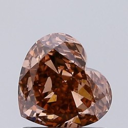 Diament laboratoryjny o barwie fantazyjnej serce, 1.08ct, VVS2, Fancy Brown, IGI LG729530258