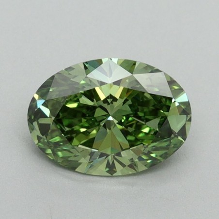 Diament laboratoryjny o barwie fantazyjnej szlif owalny, 1.05ct, VVS2, Fancy Vivid Green, IGI LG614315024