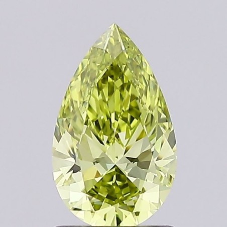 Diament laboratoryjny o barwie fantazyjnej szlif gruszkowy, 1ct, VVS2, Fancy Intense Greenish Yellow, IGI LG691569064