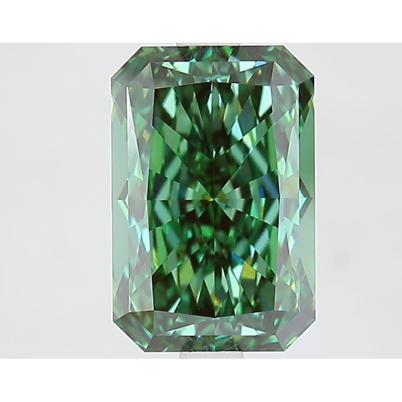 Diament laboratoryjny o barwie fantazyjnej radiant, 2.83ct, VVS2, Fancy Vivid Green, IGI LG739524326