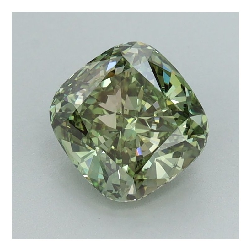 Diament laboratoryjny o barwie fantazyjnej szlif poduszkowy brylantowy, 1.33ct, VVS2, Fancy Vivid Green, IGI LG658491852