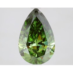 Diament laboratoryjny o barwie fantazyjnej szlif gruszkowy, 2.57ct, VVS1, Fancy Vivid Green, IGI LG733573316