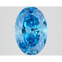 Diament laboratoryjny o barwie fantazyjnej szlif owalny, 2.56ct, VVS2, Fancy Vivid Blue, IGI LG711526063
