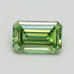 Diament laboratoryjny o barwie fantazyjnej szlif szmaragdowy, 1.04ct, VVS2, Fancy Vivid Green, IGI LG610349664
