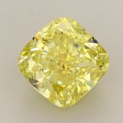 Diament laboratoryjny o barwie fantazyjnej szlif poduszkowy brylantowy, 1.79ct, VVS2, Fancy Vivid Yellow, IGI LG628496777