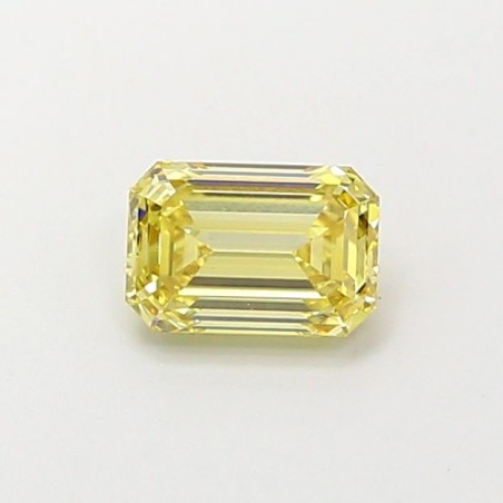 Diament laboratoryjny o barwie fantazyjnej szlif szmaragdowy, 0.64ct, VVS2, Fancy Intense Yellow, IGI LG734533763