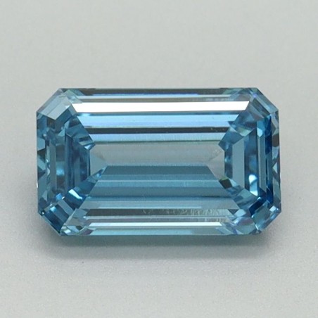 Diament laboratoryjny o barwie fantazyjnej szlif szmaragdowy, 1.05ct, VVS2, Fancy Vivid Blue, IGI LG656481384