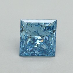 Diament laboratoryjny o barwie fantazyjnej szlif princess, 1.03ct, VVS2, Fancy Vivid Blue, IGI LG645458866