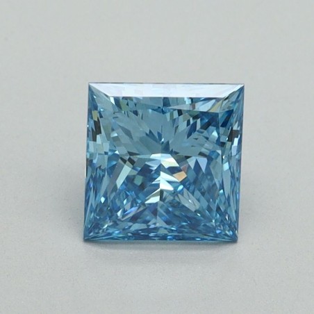 Diament laboratoryjny o barwie fantazyjnej szlif princess, 1.03ct, VVS2, Fancy Vivid Blue, IGI LG645458866