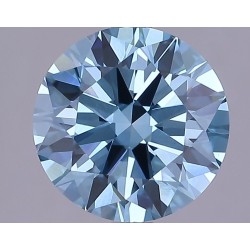 Diament laboratoryjny o barwie fantazyjnej szlif okrągły, 3ct, VVS2, Fancy Vivid Blue, IGI LG607350542