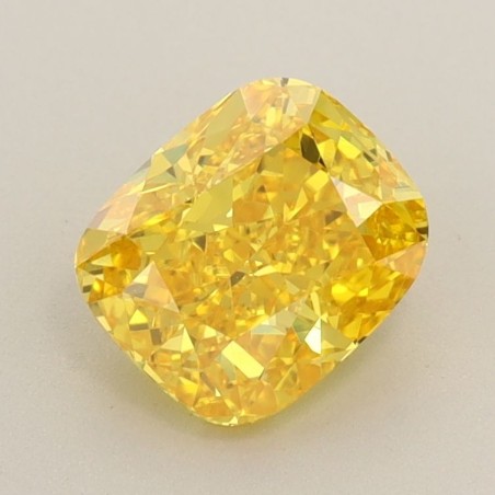 Diament laboratoryjny o barwie fantazyjnej szlif poduszkowy brylantowy, 1.2ct, VVS2, Fancy Vivid Yellow, IGI LG576354524