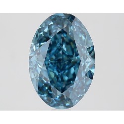 Diament laboratoryjny o barwie fantazyjnej szlif owalny, 2.67ct, VVS2, Fancy Vivid Blue, IGI LG668464699