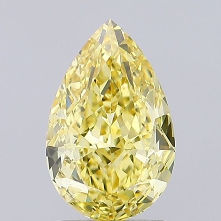 Diament laboratoryjny o barwie fantazyjnej szlif gruszkowy, 1.64ct, VVS2, Fancy Vivid Yellow, IGI LG656496393