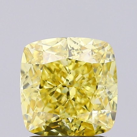 Diament laboratoryjny o barwie fantazyjnej szlif poduszkowy brylantowy, 1.96ct, VVS2, Fancy Vivid Yellow, IGI LG660432478