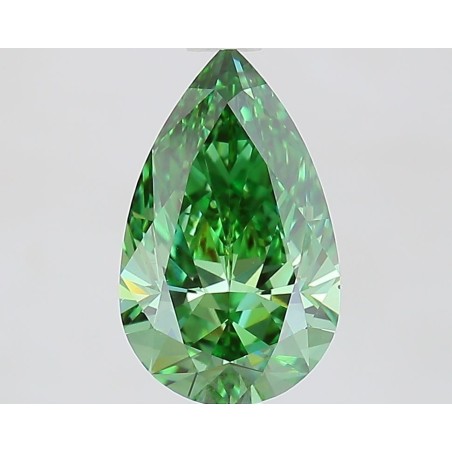 Diament laboratoryjny o barwie fantazyjnej szlif gruszkowy, 1.53ct, VVS2, Fancy Vivid Green, IGI LG735588850