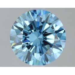 Diament laboratoryjny o barwie fantazyjnej szlif okrągły, 2.09ct, VVS2, Fancy Vivid Blue, IGI LG614395602