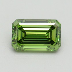 Diament laboratoryjny o barwie fantazyjnej szlif szmaragdowy, 1.03ct, VVS2, Fancy Vivid Green, IGI LG610349637