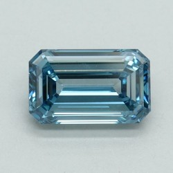 Diament laboratoryjny o barwie fantazyjnej szlif szmaragdowy, 1.03ct, VVS2, Fancy Vivid Blue, IGI LG613383825