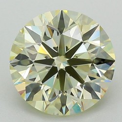 Diament laboratoryjny o barwie fantazyjnej szlif okrągły, 2.4ct, VVS1, Fancy Yellow, IGI LG612345199