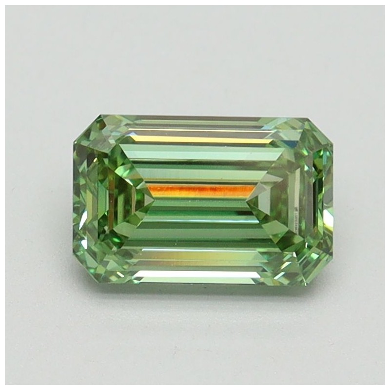 Diament laboratoryjny o barwie fantazyjnej szlif szmaragdowy, 1.03ct, VVS2, Fancy Vivid Green, IGI LG610349628 Diament laboratoryjny o barwie fantazyjnej szlif szmaragdowy, 1.03ct, VVS2, Fancy Vivid Green, IGI LG610349628