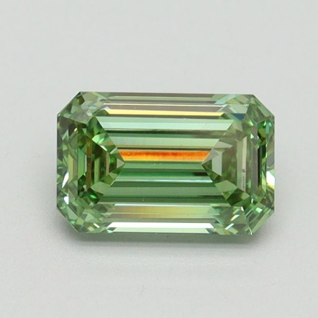 Diament laboratoryjny o barwie fantazyjnej szlif szmaragdowy, 1.03ct, VVS2, Fancy Vivid Green, IGI LG610349628