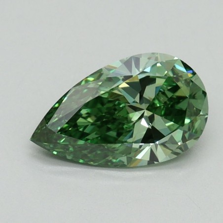 Diament laboratoryjny o barwie fantazyjnej szlif gruszkowy, 1.03ct, VVS2, Fancy Vivid Green, IGI LG704503275
