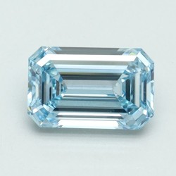 Diament laboratoryjny o barwie fantazyjnej szlif szmaragdowy, 1.01ct, VVS2, Fancy Intense Blue, IGI LG614338769
