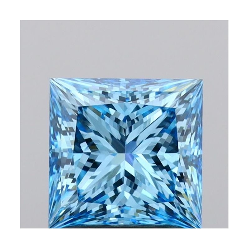 Diament laboratoryjny o barwie fantazyjnej szlif princess, 1.76ct, VVS2, Fancy Vivid Blue, IGI LG639416083 Diament laboratoryjny o barwie fantazyjnej szlif princess, 1.76ct, VVS2, Fancy Vivid Blue, IGI LG639416083
