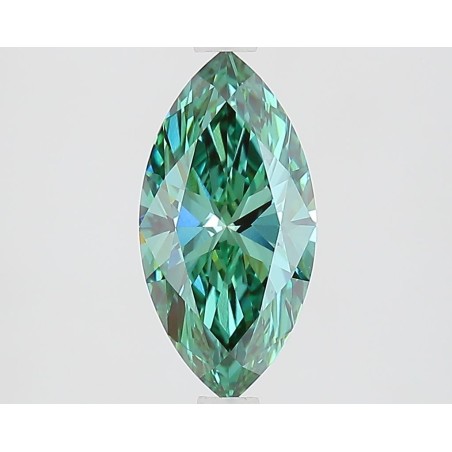 Diament laboratoryjny o barwie fantazyjnej markiza, 1.53ct, VVS2, Fancy Vivid Green, IGI LG725518384