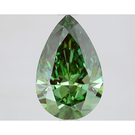 Diament laboratoryjny o barwie fantazyjnej szlif gruszkowy, 2.1ct, VVS2, Fancy Vivid Green, IGI LG738505002