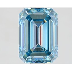 Diament laboratoryjny o barwie fantazyjnej szlif szmaragdowy, 2.11ct, VVS2, Fancy Intense Blue, IGI LG639406337