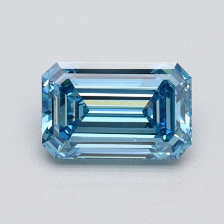 Diament laboratoryjny o barwie fantazyjnej szlif szmaragdowy, 1.02ct, VVS2, Fancy Vivid Blue, IGI LG605333241