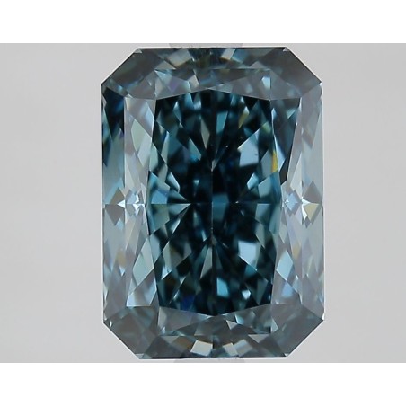 Diament laboratoryjny o barwie fantazyjnej radiant, 2.41ct, VVS2, Fancy Vivid Greenish Blue, IGI LG667457091