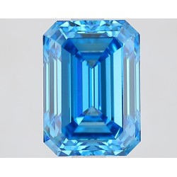 Diament laboratoryjny o barwie fantazyjnej szlif szmaragdowy, 2.39ct, VVS2, Fancy Vivid Blue, IGI LG735571404
