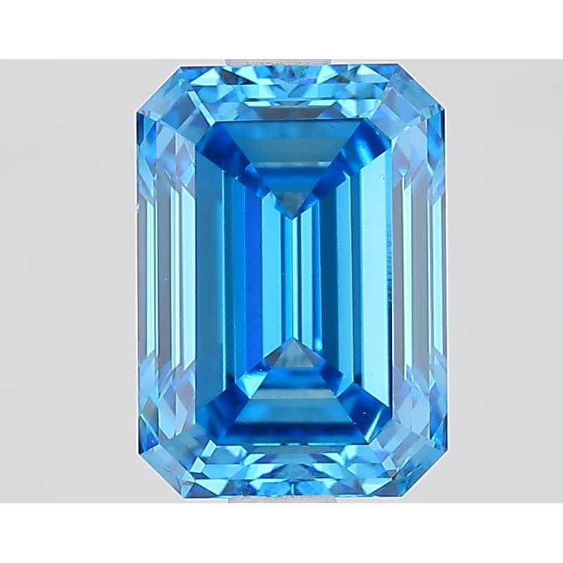 Diament laboratoryjny o barwie fantazyjnej szlif szmaragdowy, 2.39ct, VVS2, Fancy Vivid Blue, IGI LG735571404