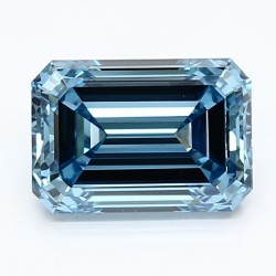 Diament laboratoryjny o barwie fantazyjnej szlif szmaragdowy, 2.1ct, VVS2, Fancy Vivid Blue, IGI LG640462228