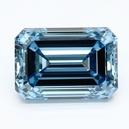 Diament laboratoryjny o barwie fantazyjnej szlif szmaragdowy, 2.1ct, VVS2, Fancy Vivid Blue, IGI LG640462228