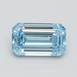 Diament laboratoryjny o barwie fantazyjnej szlif szmaragdowy, 1.01ct, VVS2, Fancy Intense Blue, IGI LG607348677