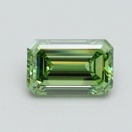 Diament laboratoryjny o barwie fantazyjnej szlif szmaragdowy, 1.01ct, VVS2, Fancy Vivid Green, IGI LG610349631