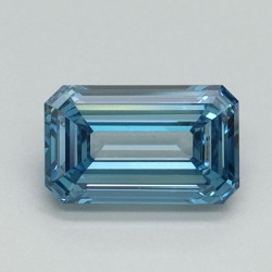Diament laboratoryjny o barwie fantazyjnej szlif szmaragdowy, 1.01ct, VVS2, Fancy Vivid Blue, IGI LG613383821