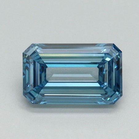 Diament laboratoryjny o barwie fantazyjnej szlif szmaragdowy, 1.01ct, VVS2, Fancy Vivid Blue, IGI LG613383821
