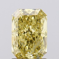 Diament laboratoryjny o barwie fantazyjnej radiant, 1.3ct, VVS2, Fancy Intense Yellow, IGI LG678542688
